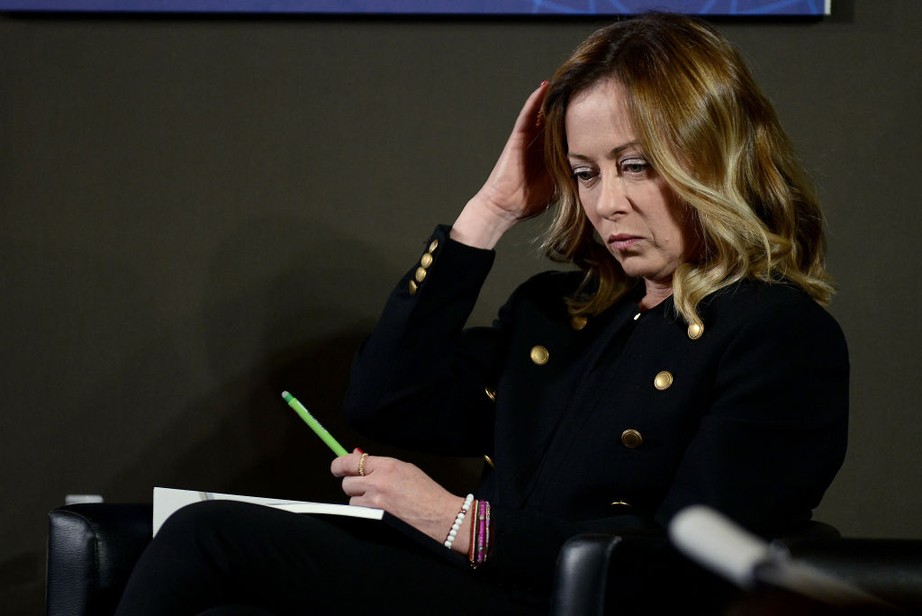 Italian Prime Minister Giorgia Meloni has warned of a risk to democracy. (Simona Granati - Corbis/Corbis via Getty Images)