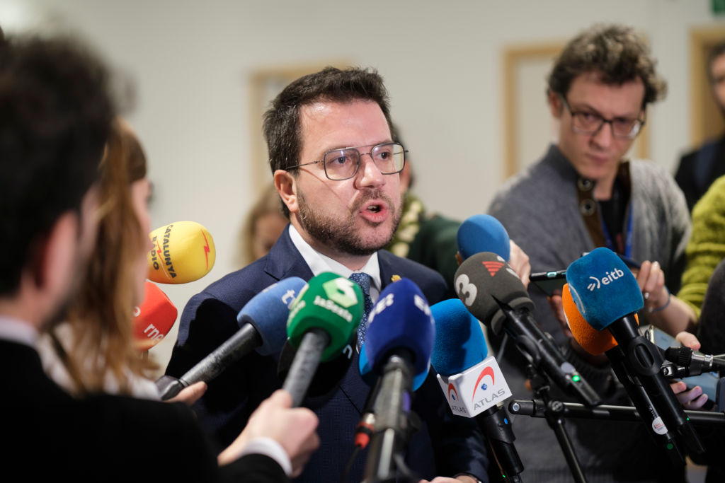 No go: The President of the Government of Catalonia Aragonès has had his call for a referendum spurned by The Spanish Government. (Thierry Monasse/Getty Images)
