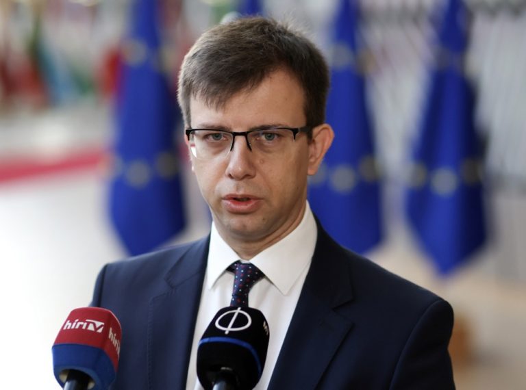 Hungary has berated the European Commission for its "blatant double standards" after the body dropped its Article 7 investigation into Donald Tusk's Poland. (EPA-EFE/OLIVIER HOSLET)
