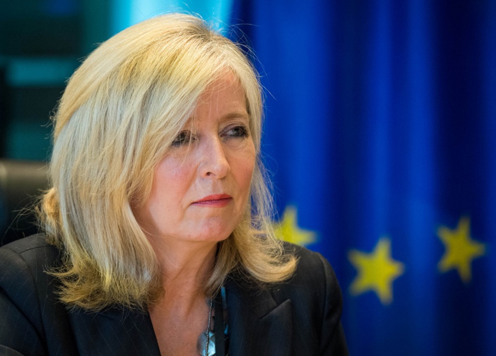 EU ombudsman Emily O'Reilly warns of the European Union's weak ethics framework and calls for an ”update” on the EU rule of law. EPA/STEPHANIE LECOCQ