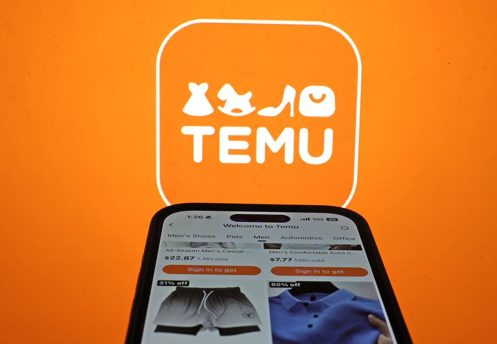 The European Commission has designated the Chinese online platform Temu as a ”very large online platform” (VLOP) under the Digital Services Act (DSA). (Photo Illustration by Justin Sullivan/Getty Images)
