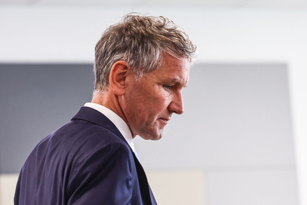 Björn Höcke, the leader of the hard-right German party Alternative for Germany (AfD), has been fined on May 14th for using a "Nazi" slogan(Photo by Filip Singer - Pool/Getty Images)