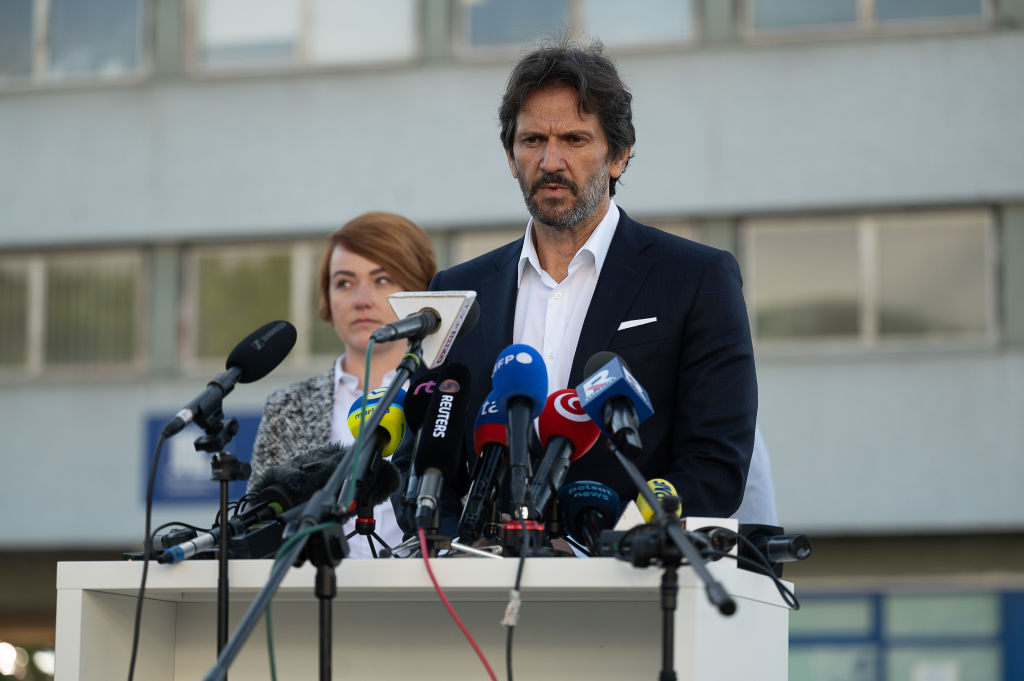 Slovakian Prime Minister Robert Fico remains in serious condition on the morning of Thursday, May 16, with allies of the leader blaming the media and political opposition for the shooting. (Photo by Zuzana Gogova/Getty Images)