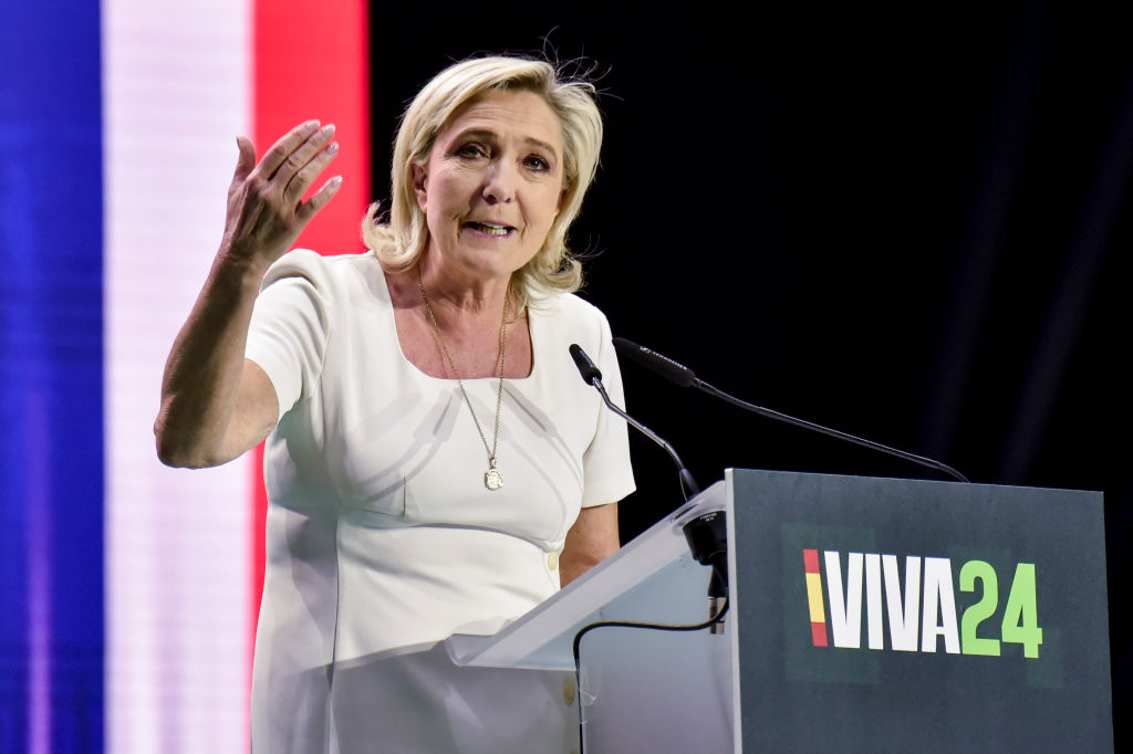 Right-wing political groups in Brussels remain tight-lipped as France's Marine Le Pen continues her push for a new European Parliament supergroup. (Photo by Juan Naharro Gimenez/Getty Images)
