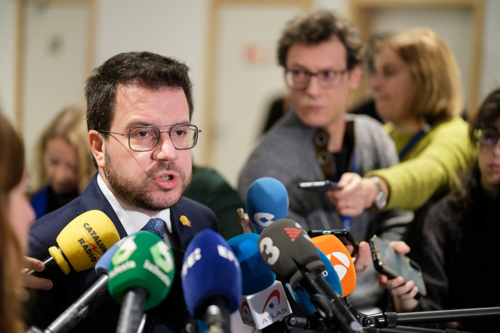 The ERC's leader Pere Aragones admitted defeat. (Thierry Monasse/Getty Images)