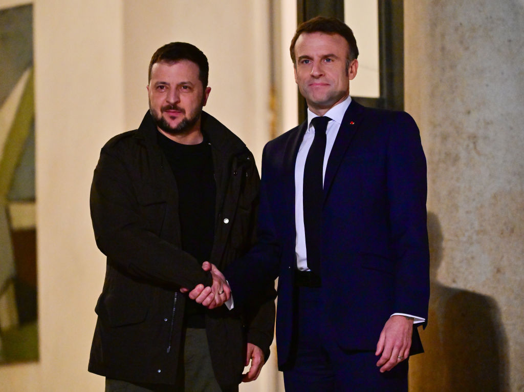 The French opposition criticizes Emanuel Macron for "weaponising” the war in Ukraine for electoral purposes. Christian Liewig - Corbis/Getty Images)
