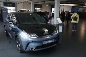 China is "undermining" Europe's "green transition" with its "unfair" use of subsidies for electric vehicle manufacturing, the European Commission has claimed. (Photo by Sean Gallup/Getty Images)