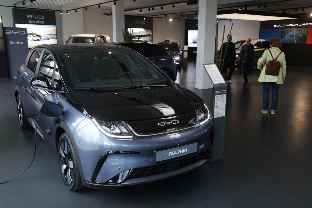 China is "undermining" Europe's "green transition" with its "unfair" use of subsidies for electric vehicle manufacturing, the European Commission has claimed. (Photo by Sean Gallup/Getty Images)