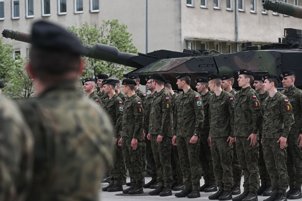 STOCK IMAGE: Three Polish soldiers guarding the border with Belarus were detained in March for endangering the lives of civilians and unauthorised use of weapons, new reporting has revealed. (Photo by Omar Marques/Getty Images)