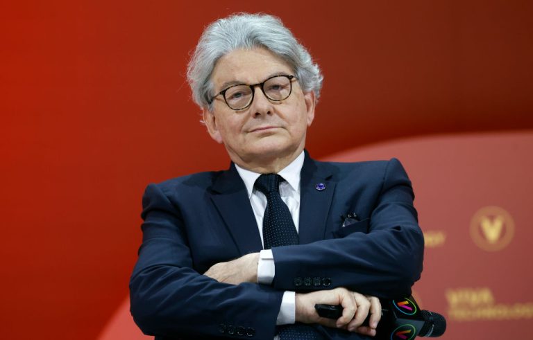 European Commissioner Thierry Breton has launched a Spotify playlist to encourage people, especially youngsters, to vote in the European Elections.(Photo by Chesnot/Getty Images)
