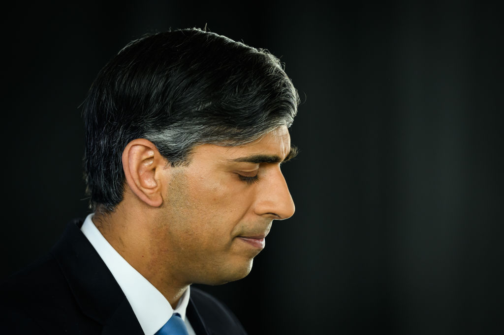 Rishi Sunak, the fifth of five failing Conservative prime ministers (Photo by Leon Neal/Getty Images)