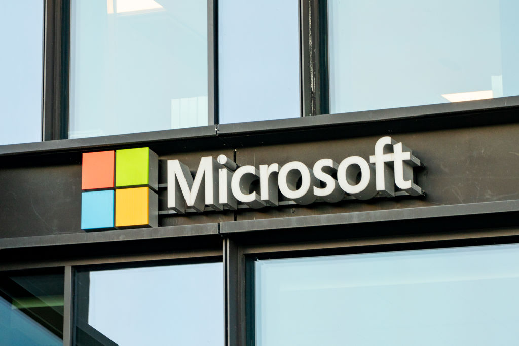 The European Commission announced that Microsoft breached EU antitrust rules by illegally bundling its chat and video app Teams with its Office product.(Photo by AaronP/Bauer-Griffin/GC Images)