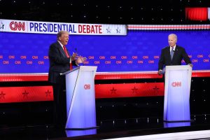Trump vs Biden, one wins a debate, the other shows he can indeed stand up for 90 minutes (Photo by Justin Sullivan/Getty Images)