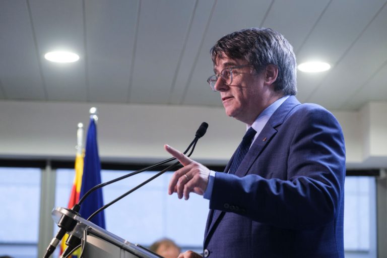 Carles Puigdemont has vowed to return to Spain. (Thierry Monasse/Getty Images)