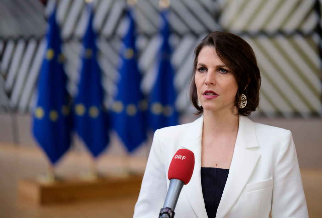 Karoline Edtstadler, Austrian Minister for the EU and the Constitution. (Thierry Monasse/Getty Images)