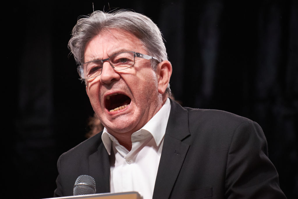 Mélenchon, howling for the Marxist vote in France. But the French wouldn't, or would they? (Photo by Pierre Crom/Getty Images)