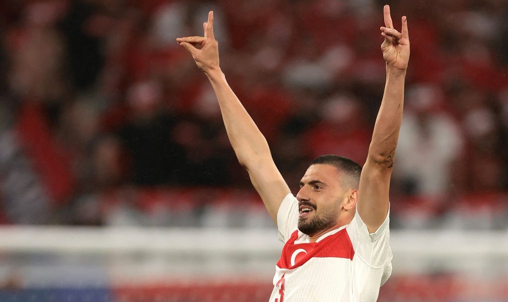 A two-handed "wolf salute" given by a Turkish football player during the Euro 2024 tournament has sparked an escalating diplomatic spat between Ankara and Berlin. (Photo by Jonathan Moscrop/Getty Images)