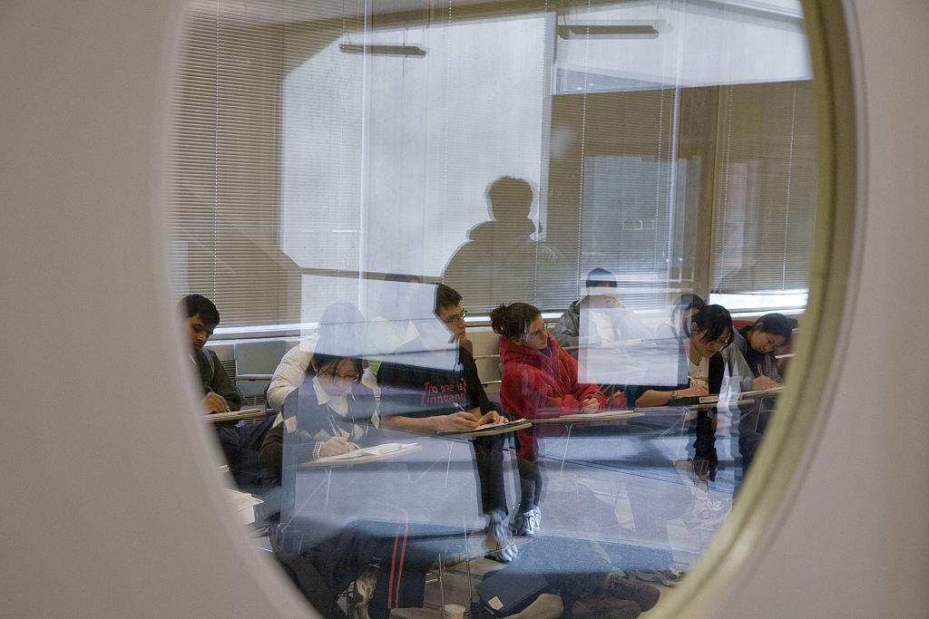 The Lithuanian government will no longer allow free tuition for Ukrainian refugees in state-funded universities but some universities vowed to fund Ukrainian refugees to study themselves. (Photo by James Leynse/Corbis via Getty Images)