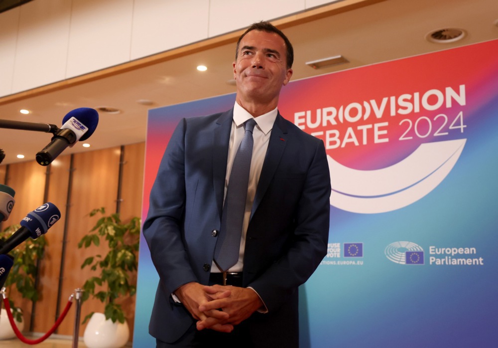 The European Union will ban Elon Musk's X if it fails to censor the platform, one of the bloc's top liberal MEPs has claimed. (EPA-EFE/OLIVIER HOSLET)