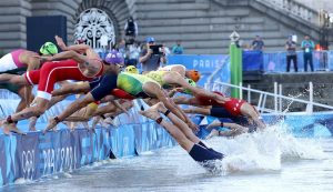 Surfrider Foundation France called for greater transparency from the organizers of the Paris 2024 Olympics regarding the water quality of the Seine River as concerns grow. EPA-EFE/MOHAMMED BADRA