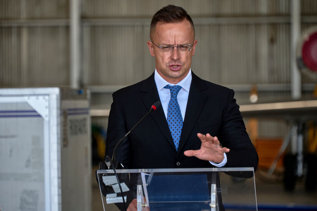 Hungarian Foreign Minister Peter Szijjártó  has announced that the country's energy supply remains "secure" despite Ukraine's ban on Russian oil company Lukoil's deliveries through the southern stretch of the Duzhba pipeline which passes. via Ukraine to the Czech Republic, Slovakia and Hungary.(Photo by Horacio Villalobos#Corbis/Corbis via Getty Images)
