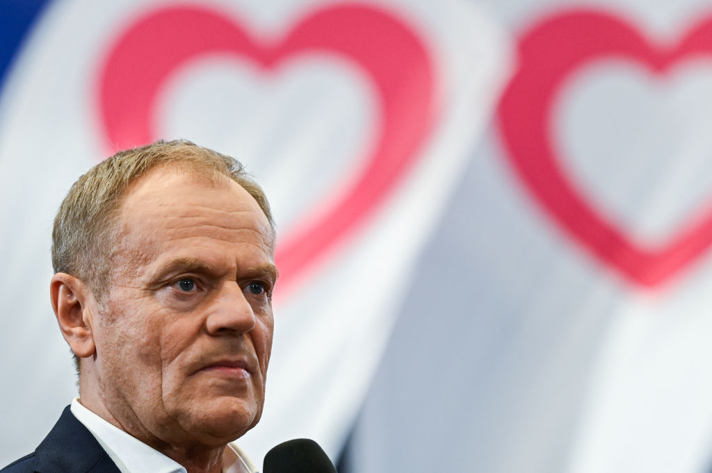Prime Minister Donald Tusk, his coalition with a conservative, rural based party looks shaky (Photo by Omar Marques/Getty Images)