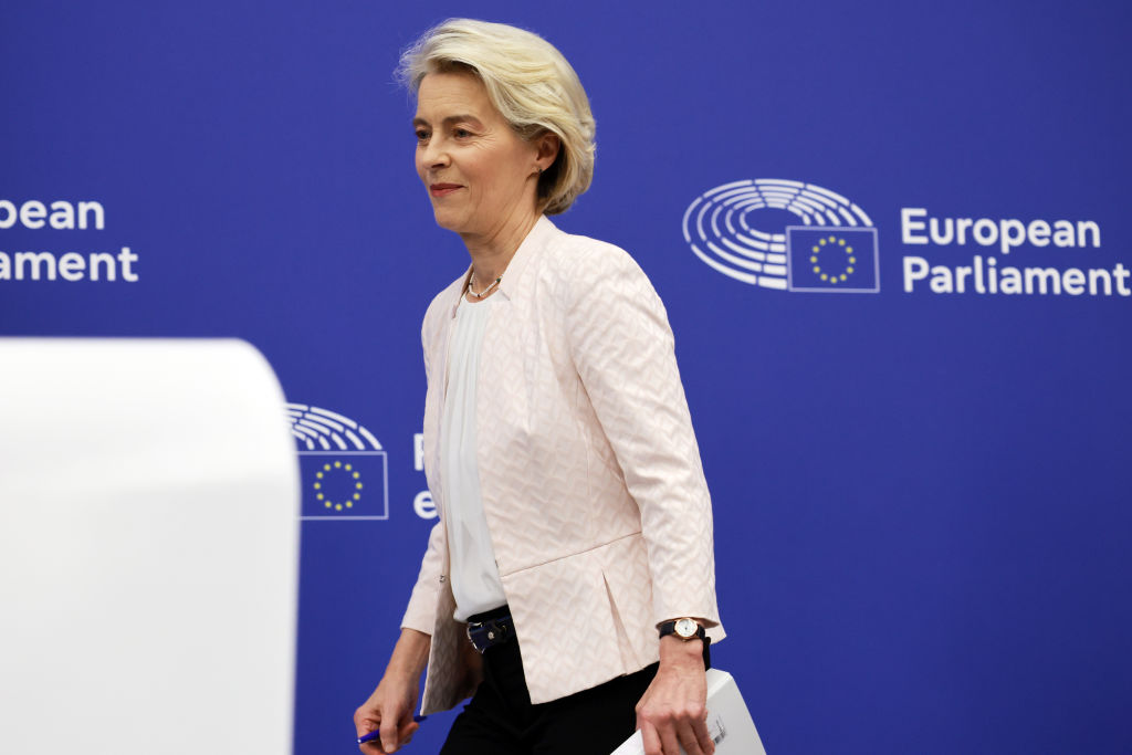 European Commission President Ursula von der Leyen has insisted that the EU is still capable of innovation at the groundbreaking ceremony for a new TSMC project in Germany. (Photo by Johannes Simon/Getty Images)