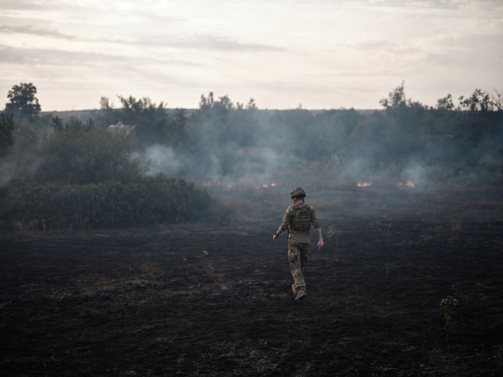 Since Ukraine incursion into Russia'a territory in the Kursk province on August 6  Moscow has steps up its assaults targeting key energy targets across Ukraine and advance on Pokrovsk front in Ukraine's East. (Photo by Kostiantyn Liberov/Libkos/Getty Images)