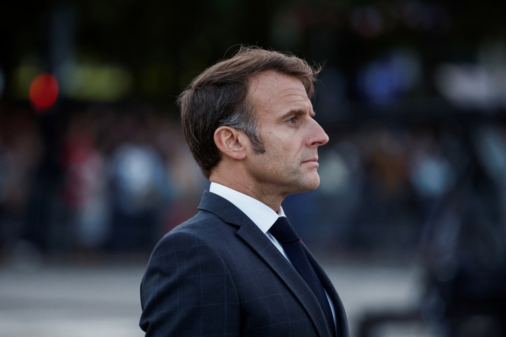 More than 300 000 thousands person have signed La France Insoumise (hard left) petition calling for French President Emmanuel Macron impeachment announced the party on September 16.  EPA-EFE/BENOIT TESSIER / POOL MAXPPP OUT