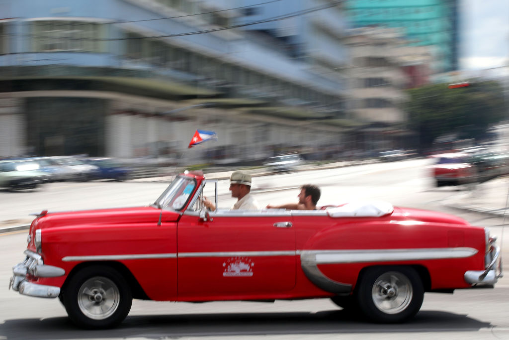 The autobahn of the future: EU regulations will force Europe to be the new Havana, where old petrol-powered cars are endlessly repaired (Photo by Franco Origlia/Getty Images)