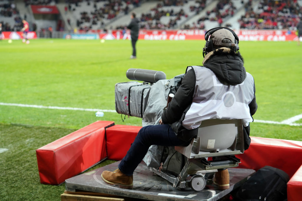 France’s Regulatory Authority for Audiovisual and Digital Communication ( ARCOM) has announced the blocking of thousands of illegal streaming services broadcasting French professional football league games.  (Photo by Sylvain Lefevre/Getty Images)