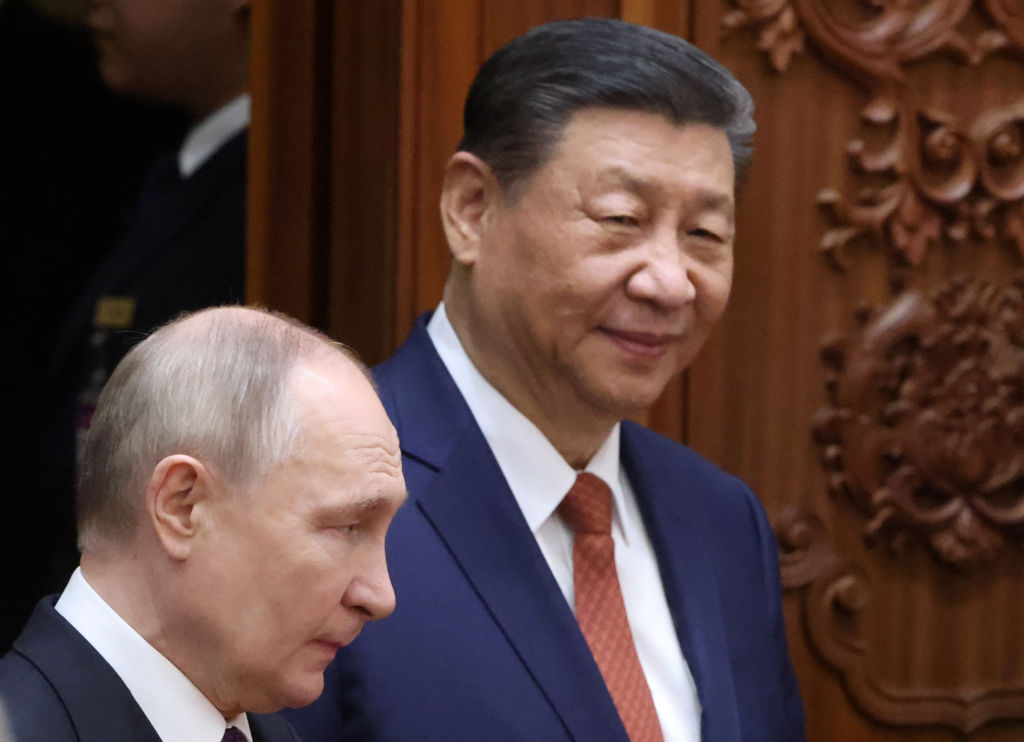 Vladimir Putin and Xi Jinping in Beijing (Photo by Contributor/Getty Images)