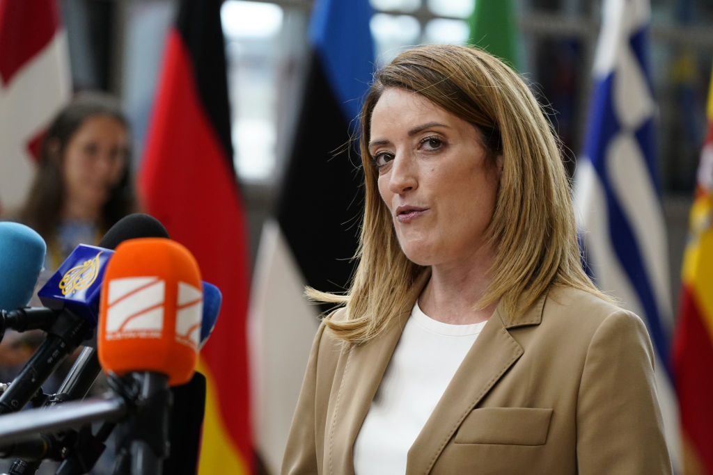 Roberta Metsola, to whom the rules do not apply, and why should they? Please recognise the elite when you see her (Photo by Pier Marco Tacca/Getty Images)