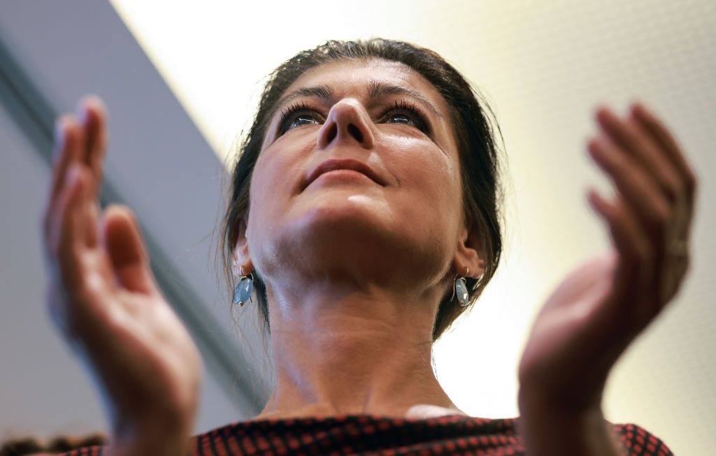 A coalition involving the populist Sahra Wagenknecht Alliance (BSW) in Saxony will not be possible unless a Covid amnesty and a stance against the deployment of American missiles in Germany is established in the agreement, the party's eponymous leader has warned. (Photo by Clemens Bilan - Pool/Getty Images)