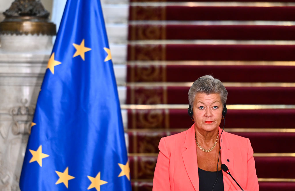 The European Commission's home affairs tsar Ylva Johansson is closer to pro-mass migration NGOs than is to the member states she is meant to serve, the former head of the EU's Frontex border agency has claimed. (Photo by Sayed Hassan/Getty Images)