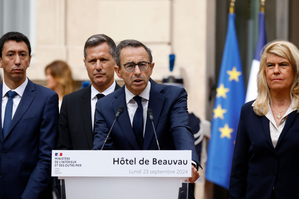 In an address September 23, Bruno Retailleau, France’s new Minister of the Interior, vowed to "restore order" in the country. (Photo by Antoine Gyori - Corbis via Getty Images)