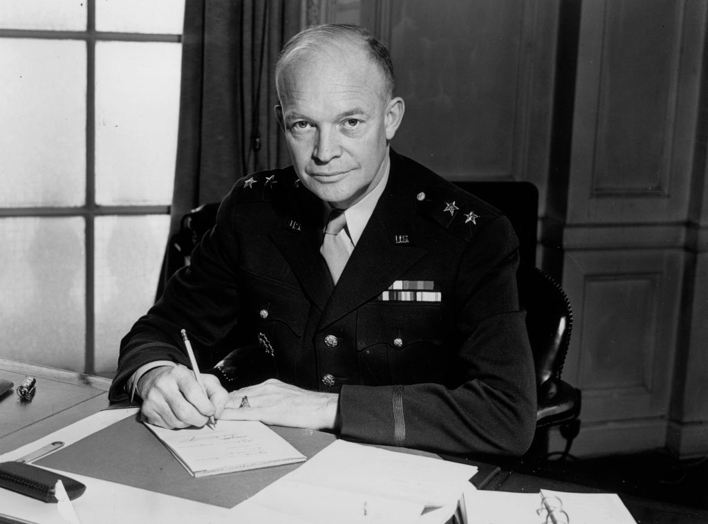 After the war, America's Eisenhower imposed voluntary amnesia over Germany's monstrous provocations (Photo by M. McNeill/Fox Photos/Getty Images)
