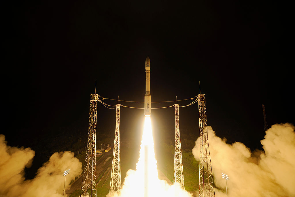 ARCHIVE IMAGE - The EU-backed European Space Agency (ESA) has launched its final Vega rocket amid ongoing difficulties competing in the aerospace sector. (Photo by Stephane Corvaja/ESA via Getty Images)