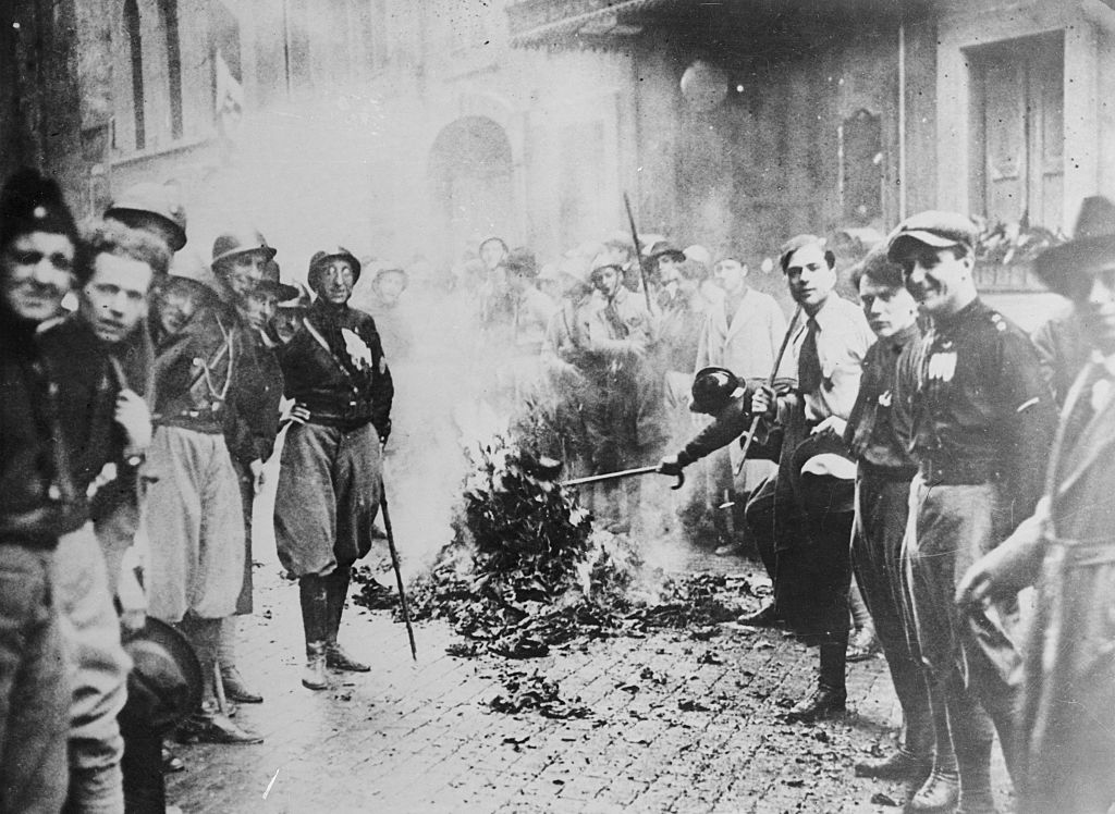 We have been here before. Elite Fascist troops in Rome take a firm stand against 'disinformation' (Bettman)