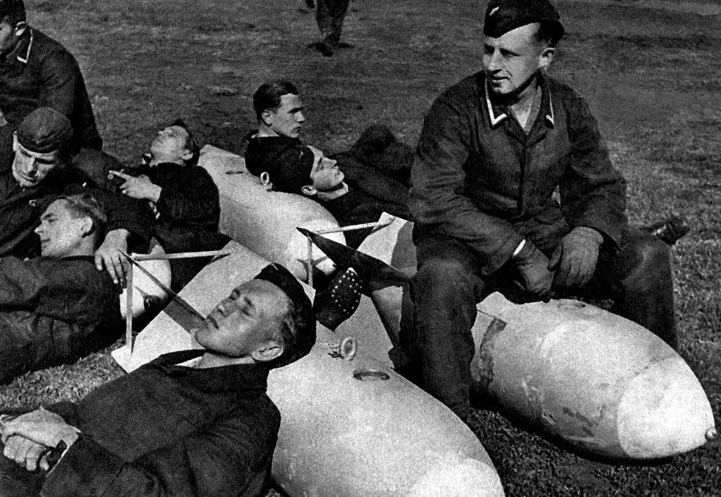 Go back to sleep, Fritz, no rush. It will now take us 100 years to build military inventory up to the level of 2004 (Photo by Culture Club/Getty Images)