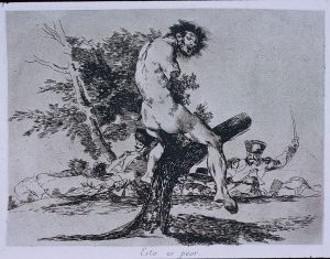 Goya drew evidence of what Napoleon brought to Spain, now known to Corsicans as 'cultural tourism' (Photo by Barney Burstein/Corbis/VCG via Getty Images)