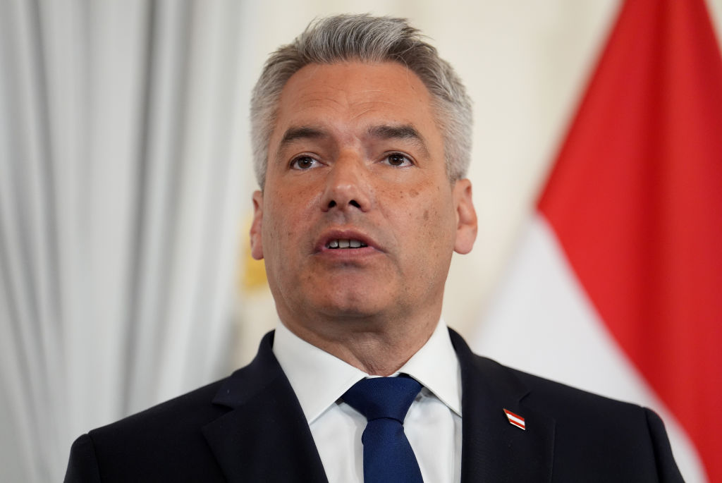 ÖVP leader Karl Nehammer. (Jordan Pettitt-Pool/Getty Images)