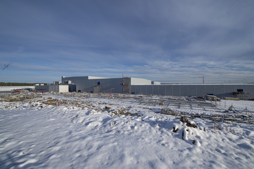 Press reports of lost body parts and explosions at Northvolt battery factory, Skelleftea, Sweden,.EPA-EFE/Erland Segerstedt