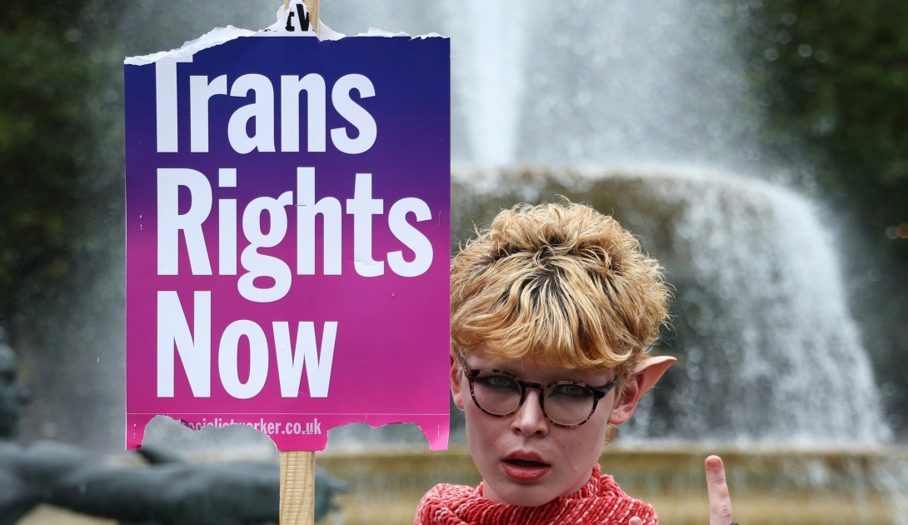 Trans rights for some, no freedom of speech for others (EPA)