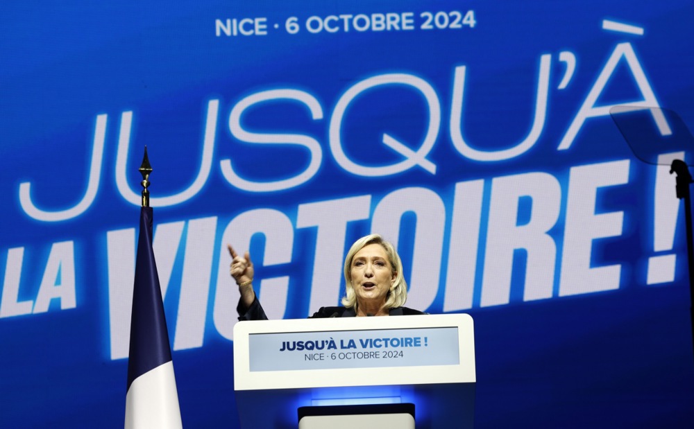 Three months after their defeat in the parliamentary elections, France's hard-right National Rally party officially kicked off a new political campaign on October 6, under the slogan "Until Victory."EPA-EFE/SEBASTIEN NOGIER