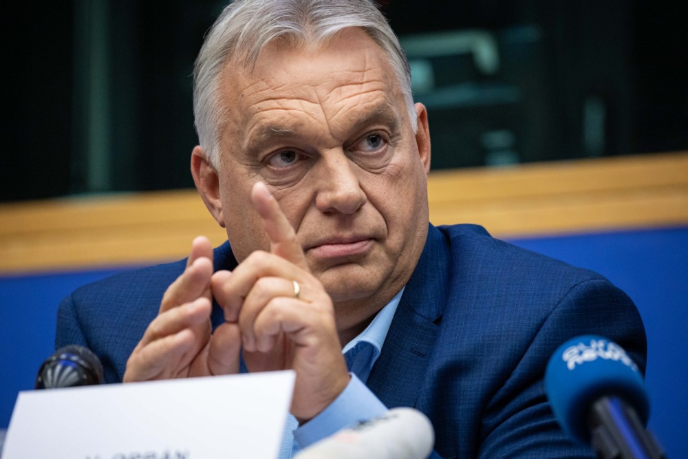 Brexit broke the EU’s delicate balance of power and left central European states unable to check the surge towards federalism, Viktor Orban said on October 8. (EPA-EFE/CHRISTOPHE PETIT TESSON)