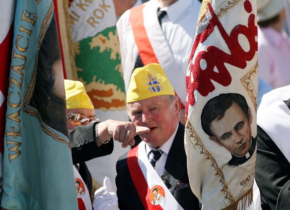 Former leader of Solidarity and Beatification of Father Jerzy Popieluszko Father Popiełuszko in 2010. He is a hero of the Solidarity trades union who was murdered by the communist secret police in 1984. EPA/Leszek Szymanski