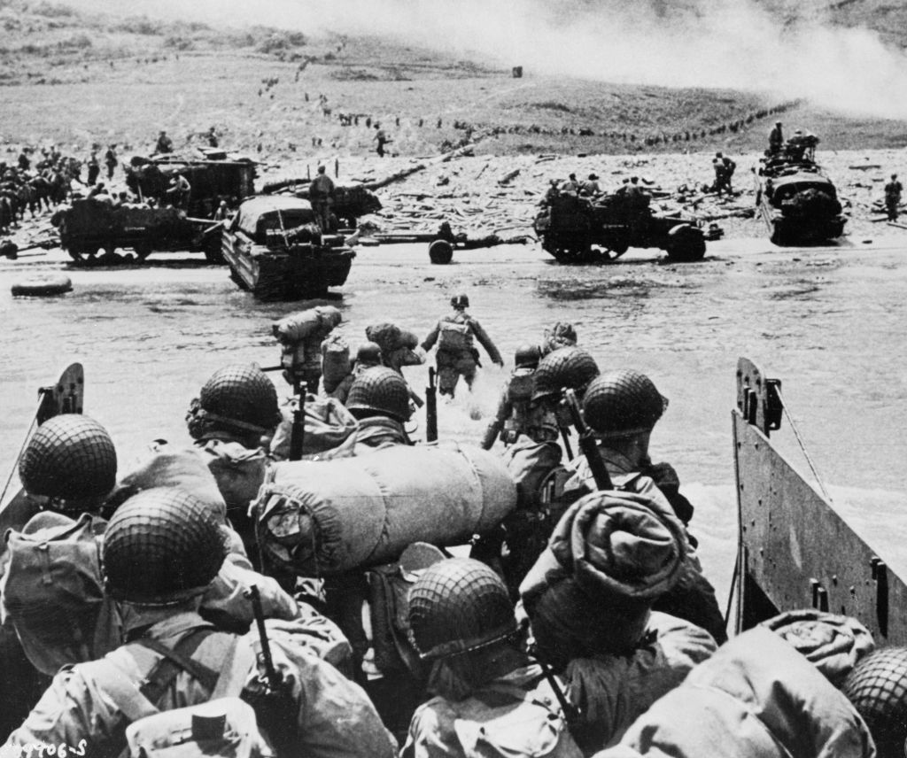 The men who died in the Normandy invasion. Never forget. Never forget. Never forget. (Photo by Bettmann Archive/Getty Images)