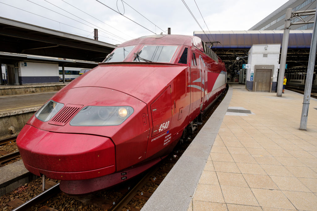 The European Parliament's plenary session in Strasbourg ended in chaos on October 10, with EP staff begging Eurocrats to "please stay calm" after a locomotive "exploded" in the city's train station. (Photo by Thierry Monasse/Getty Images)