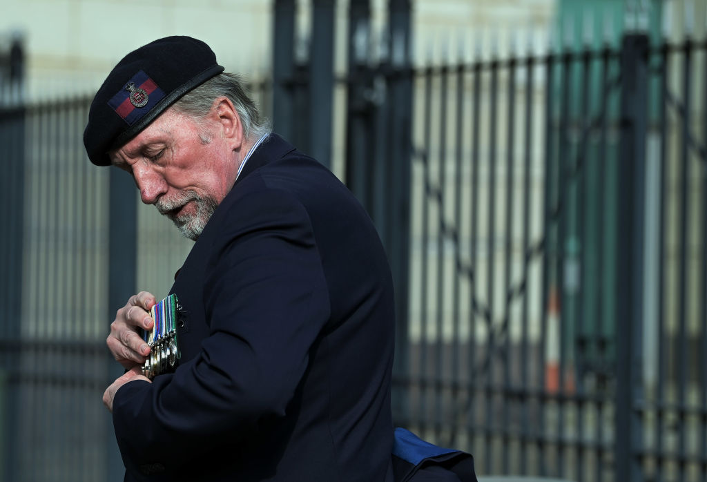 A British army veteran can check all his pockets, but he will never find a trace of his human rights (Photo by Charles McQuillan/Getty Images)